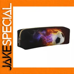 Fire Soccer Pencil Case with Colorful Design