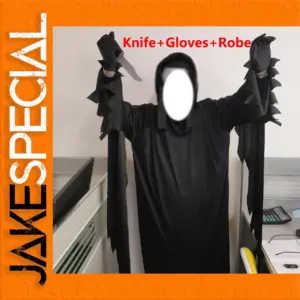 Adult Male Demon Horror Costume with Gloves