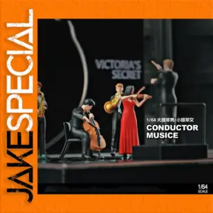 1/64 Scale Miniature Band Violin Figure Model