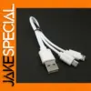 20cm USB Male to Dual Micro B Cable