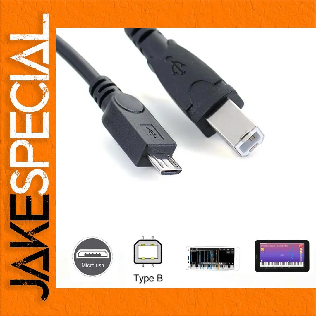 Micro USB Male to USB 2.0 B Male Cable 1 Micro USB Male to USB 2.0 B Male Cable