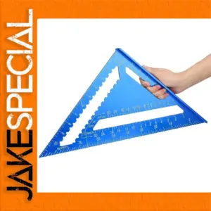 Vibrant Blue 7-Inch Aluminum Alloy Triangle Ruler