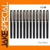 Elegant Gel Pen Set - 12 Carbon Black Pens