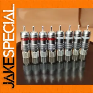 High Quality Silver RCA Plug Set of 8