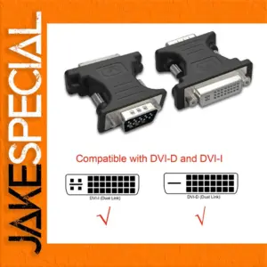 DVI Female to VGA Male Adapter 15-Pin Connector