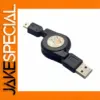 Retractable USB A Male to Mini USB B Cable