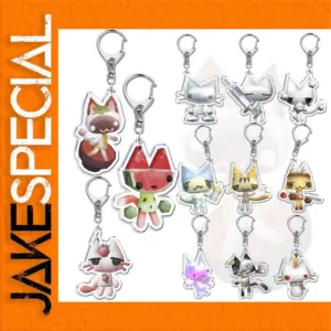 Cute Cartoon Cat Acrylic Keychain