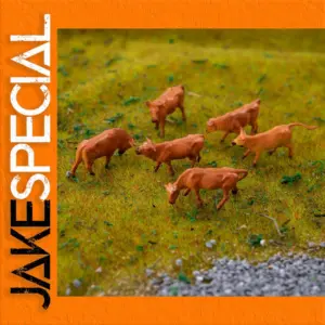 Set of 6 HO Scale Model Cows 1:87