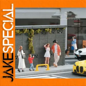 Miniature Girl Figure in White Dress, 1/64 Scale