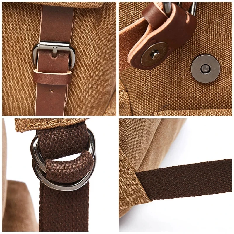 Vintage Canvas Laptop Backpack for Daily Use 5 Vintage Canvas Laptop Backpack for Daily Use - Image 5