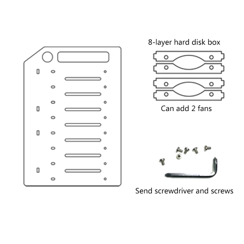 3.5-Inch DIY Acrylic Hard Disk Bracket 3 3.5-Inch DIY Acrylic Hard Disk Bracket - Image 3