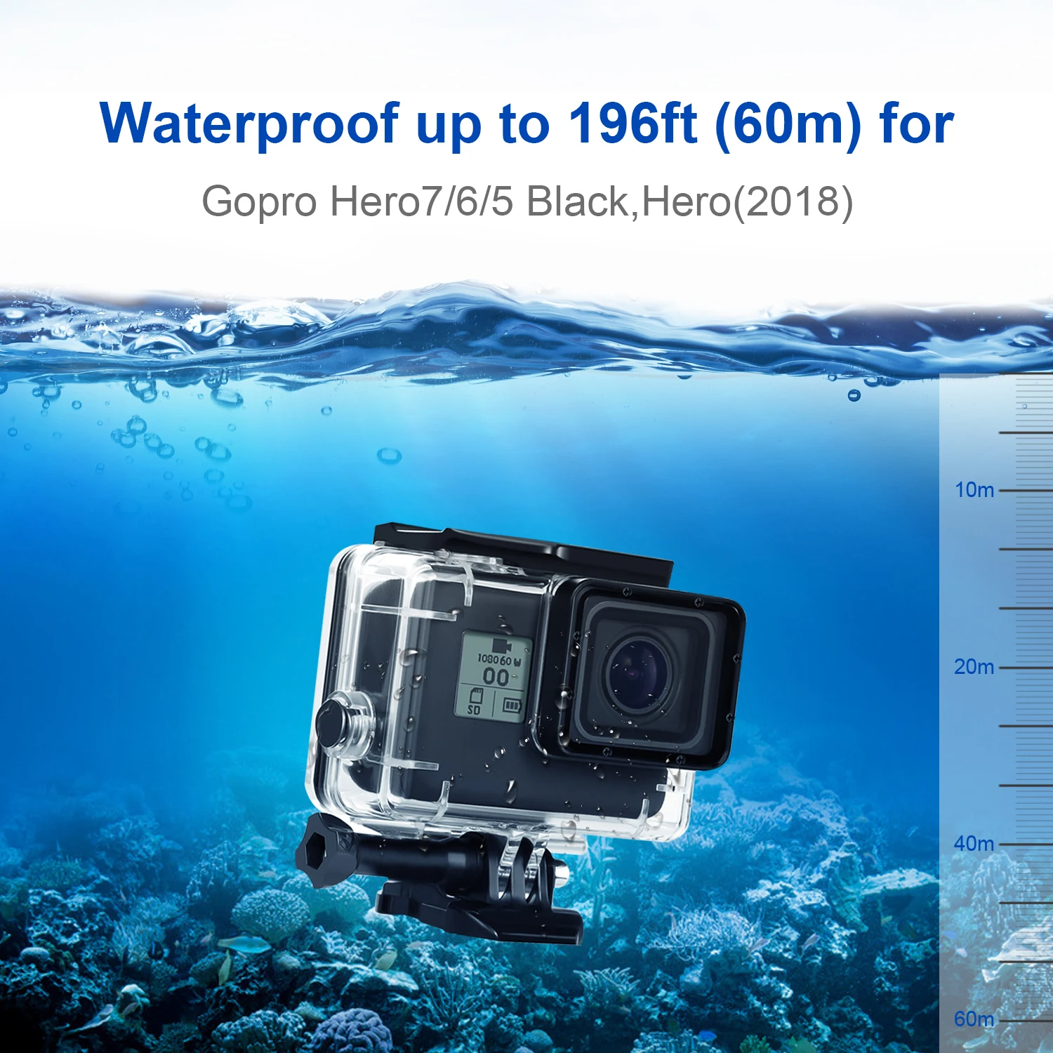 GoPro Waterproof Housing Case for Hero 5, 6, 7 4 GoPro Waterproof Housing Case for Hero 5, 6, 7 - Image 4