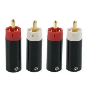 Premium RCA Plug Connector Set - 4 Connectors 15 H387a0f698fc74e5d900d7717ba8f77edr
