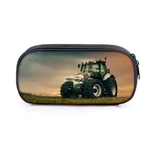 Farm Tractor Print Cosmetic Case Pencil Bag 20 H38cf683f151f408db20d2af932efd604f