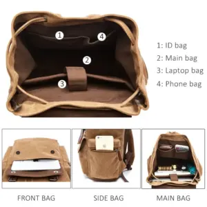 Vintage Canvas Laptop Backpack for Daily Use 16 H39ddbb69b87d4762bce9b881284c8019M