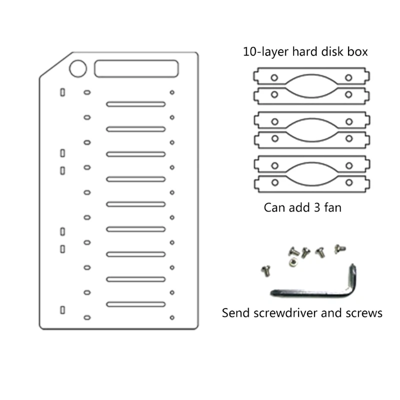 3.5-Inch DIY Acrylic Hard Disk Bracket 10 3.5-Inch DIY Acrylic Hard Disk Bracket - Image 10
