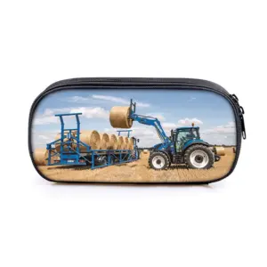 Farm Tractor Print Cosmetic Case Pencil Bag 25 H46ab9d4b7f4d43b5a7f356418408533cW