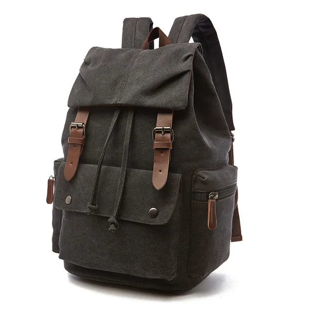 Vintage Canvas Laptop Backpack for Daily Use 7 Vintage Canvas Laptop Backpack for Daily Use - Image 7