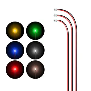 100 Pre-Soldered LEDs for Model Lighting 35 H6b4f6330bd264243895a946abc20a77do