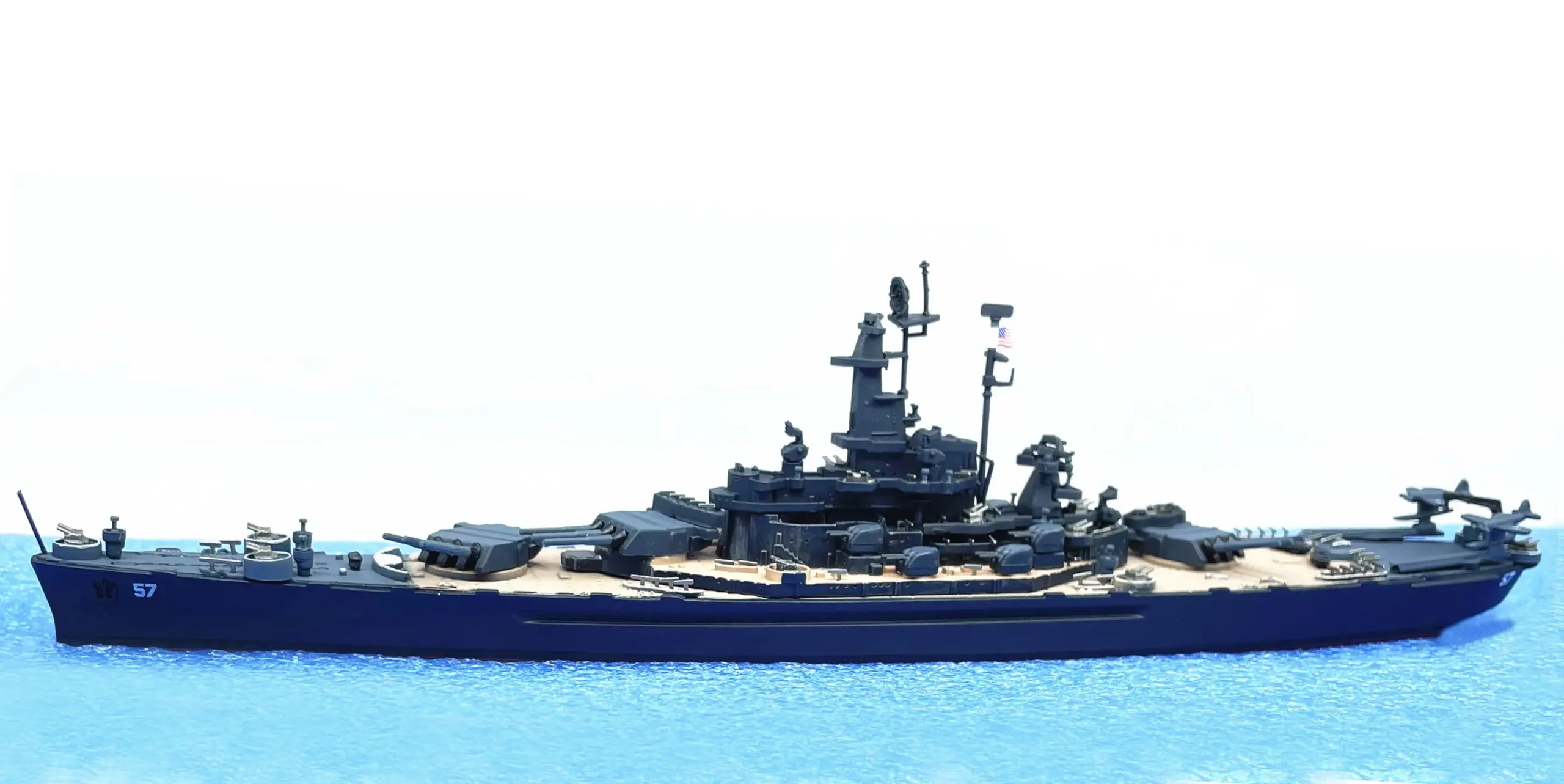 1:1000 USS South Dakota BB-57 Model Boat 5 1:1000 USS South Dakota BB-57 Model Boat - Image 5