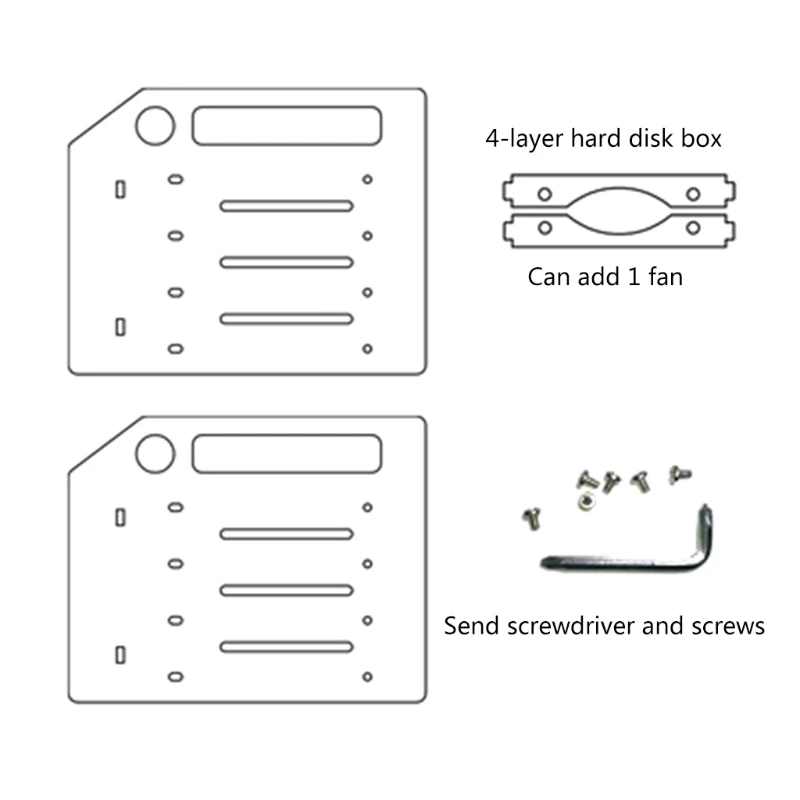 3.5-Inch DIY Acrylic Hard Disk Bracket 9 3.5-Inch DIY Acrylic Hard Disk Bracket - Image 9