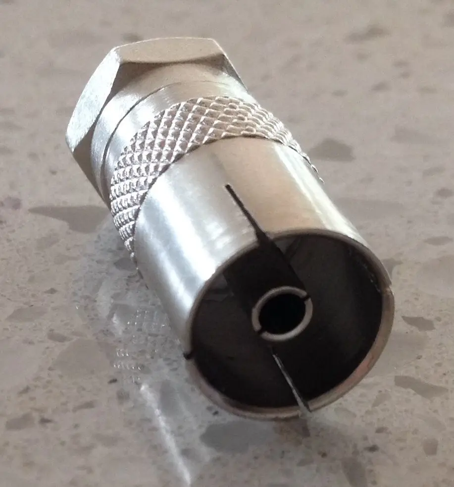 RF Female Socket to F Type Adapter Converter 2 RF Female Socket to F Type Adapter Converter - Image 2