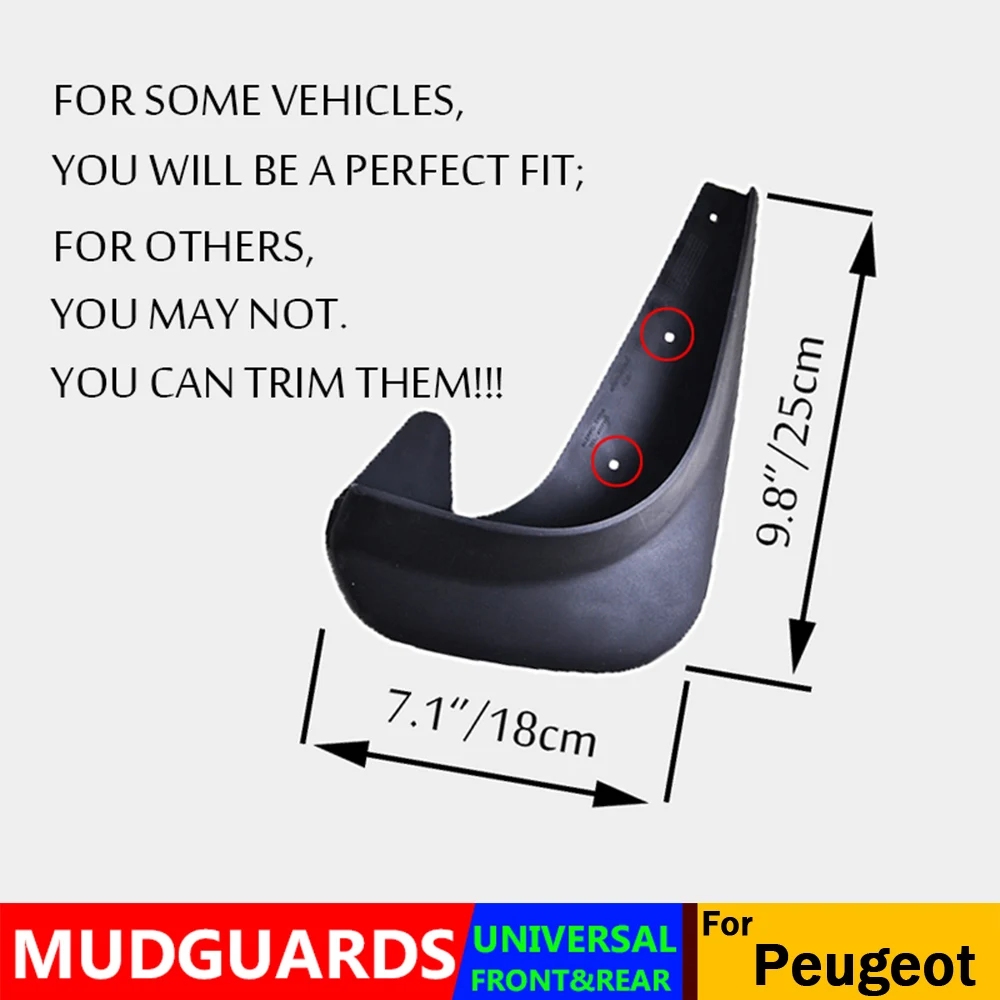 Universal Mudflap Set for Peugeot Models 5 Universal Mudflap Set for Peugeot Models - Image 5