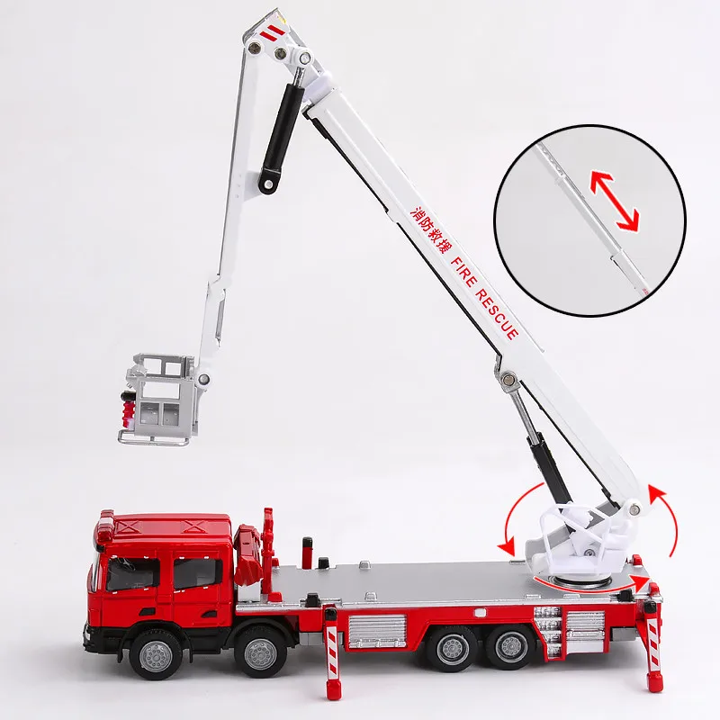 1:50 Scale Climbing Ladder Fire Truck Model 4 1:50 Scale Climbing Ladder Fire Truck Model - Image 4