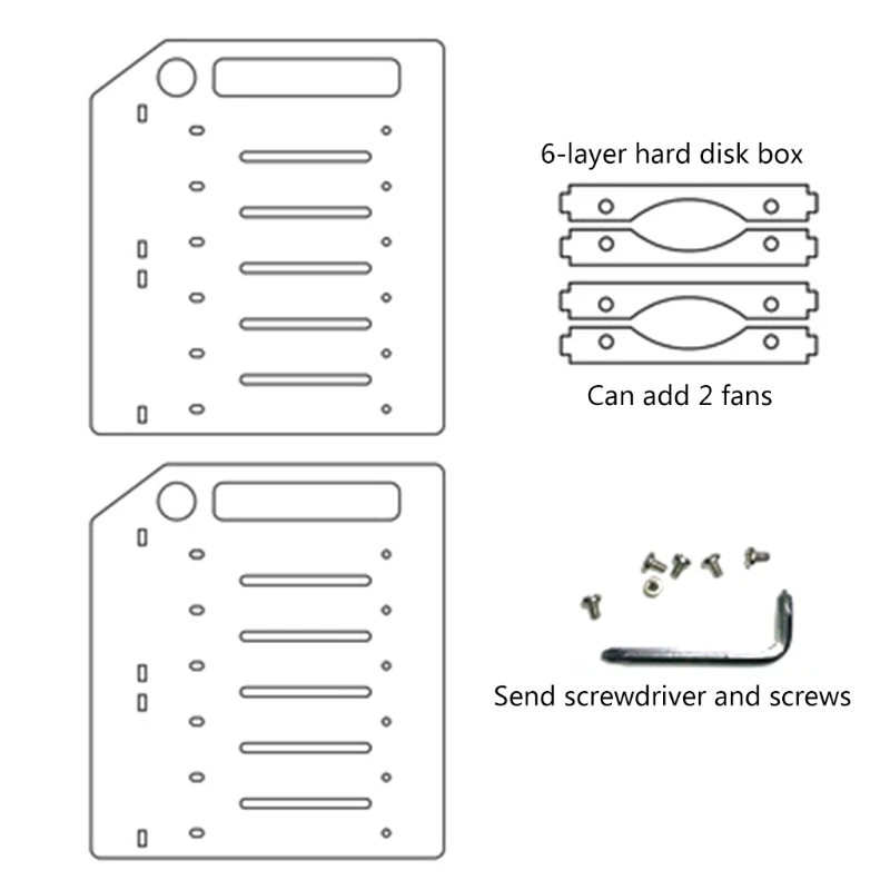 3.5-Inch DIY Acrylic Hard Disk Bracket 2 3.5-Inch DIY Acrylic Hard Disk Bracket - Image 2