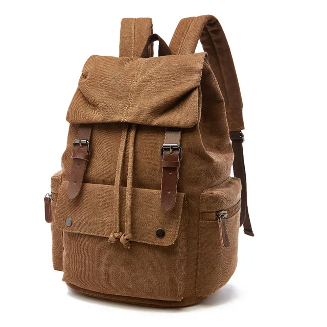 Vintage Canvas Laptop Backpack for Daily Use 9 Vintage Canvas Laptop Backpack for Daily Use - Image 9