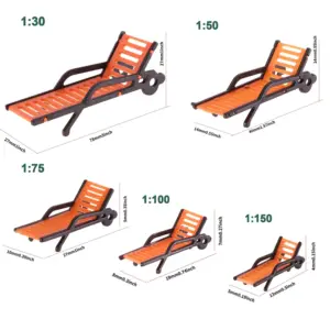 Set of 10 Miniature Beach Chairs in Various Scales 12 Hec0e3052fe9e4fa9acebadd8c26fac27m