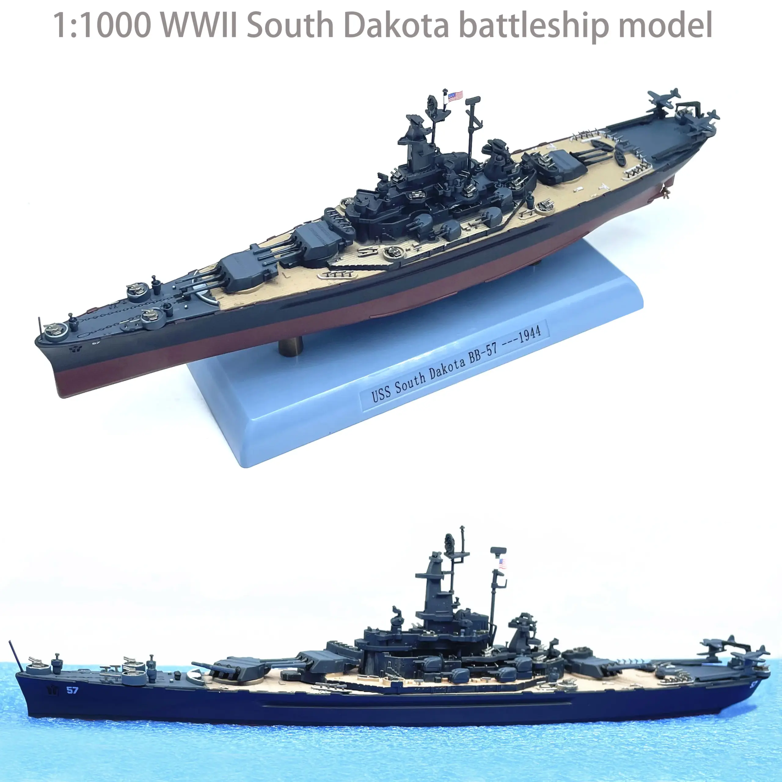 1:1000 USS South Dakota BB-57 Model Boat 1 1:1000 USS South Dakota BB-57 Model Boat