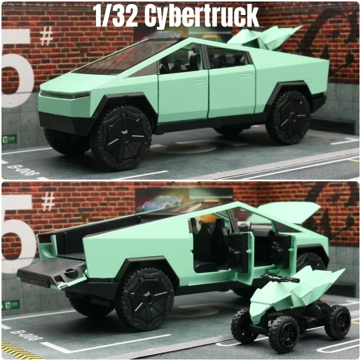 Tesla Cybertruck 1:32 Diecast Model with Effects 8 Tesla Cybertruck 1:32 Diecast Model with Effects - Image 8