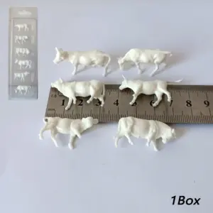 Set of 6 HO Scale Model Cows 1:87 14 S013cd6d3a5ed4436ab2170e49bfc6e501