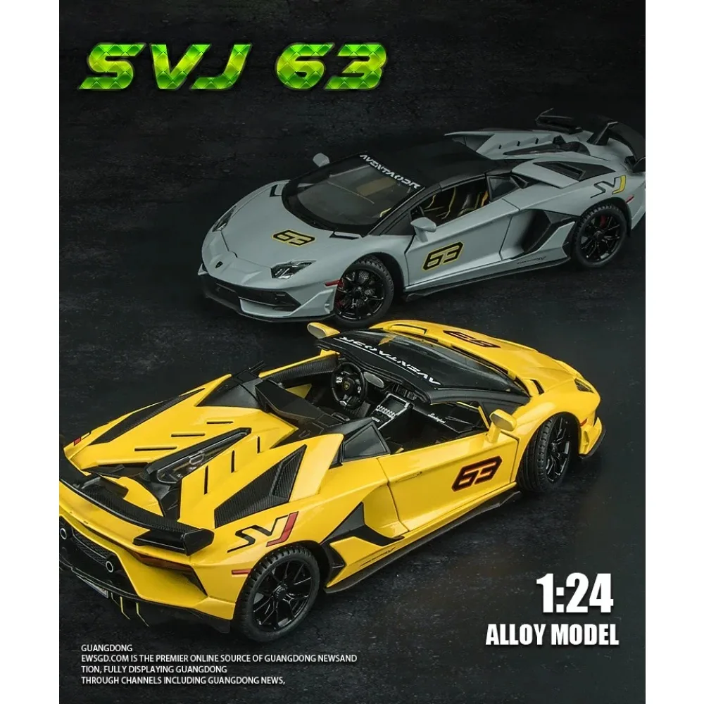 Lamborghini Aventador SVJ63 1:24 Diecast Model 4 Lamborghini Aventador SVJ63 1:24 Diecast Model - Image 4
