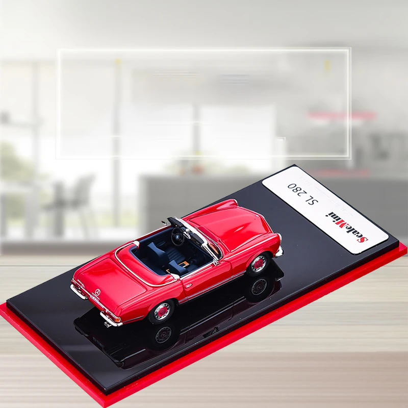 Scale 1:64 Benz SL280 Model Car in Red 2 Scale 1:64 Benz SL280 Model Car in Red - Image 2
