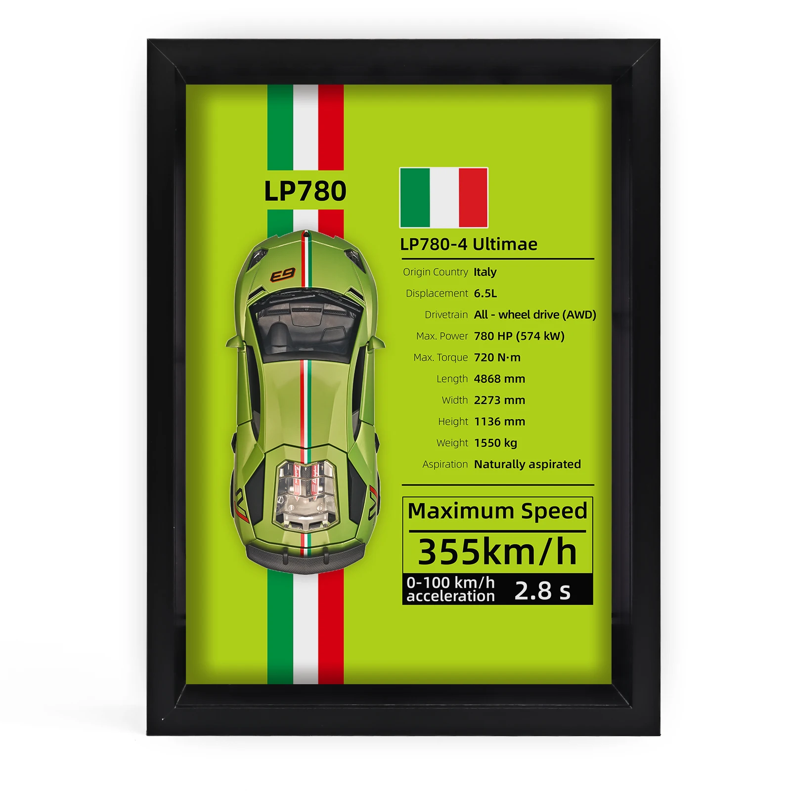 1:32 LP780 Alloy Car Model Artwork Collection 7 1:32 LP780 Alloy Car Model Artwork Collection - Image 7