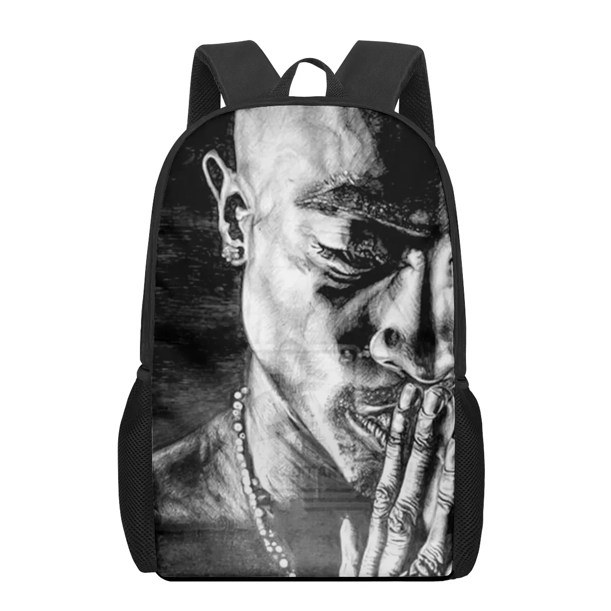 2pac Monochrome Graphic School Backpack 31 2pac Monochrome Graphic School Backpack - Image 31