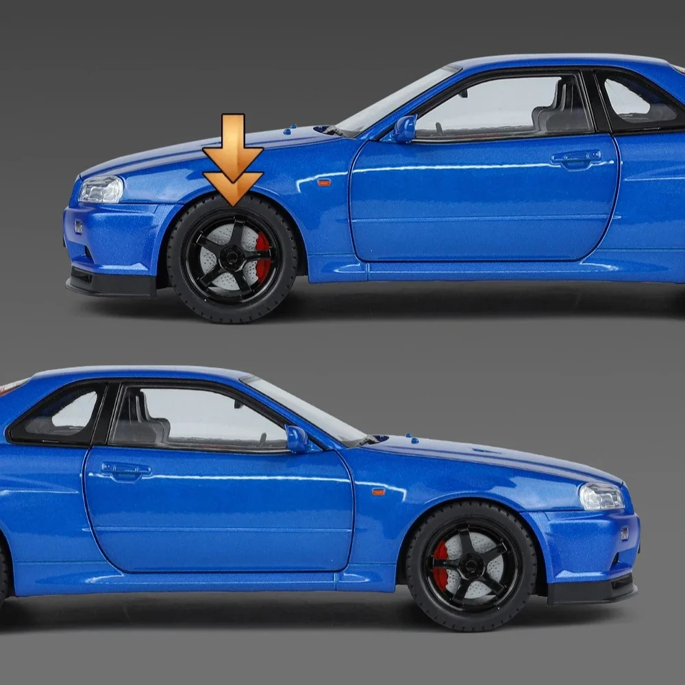 1:18 Nissan Skyline GTR-R34 Alloy Model Car 3 1:18 Nissan Skyline GTR-R34 Alloy Model Car - Image 3