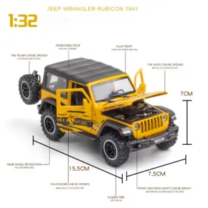 1:32 Scale Jeep Wrangler Rubicon Diecast Model 13 S081847ab26cc48ab87ec24e5c609dadb1