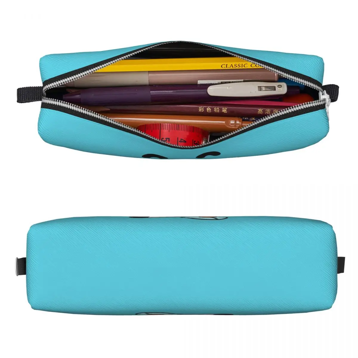 Gumballs Cartoon Pencil Case in Turquoise 2 Gumballs Cartoon Pencil Case in Turquoise - Image 2