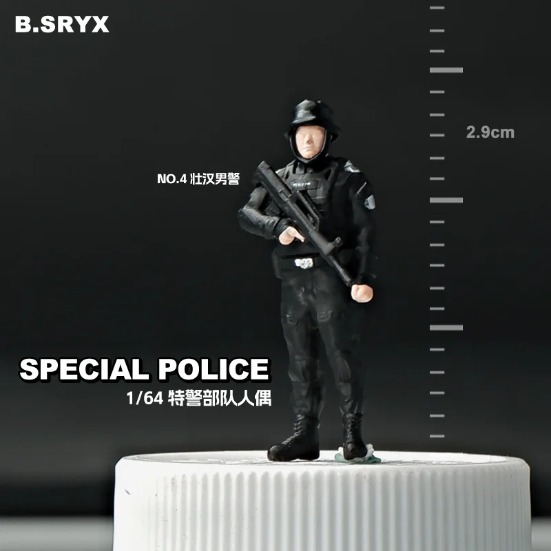 1/64 Scale Tactical Police Miniature Figures Set 8 1/64 Scale Tactical Police Miniature Figures Set - Image 8