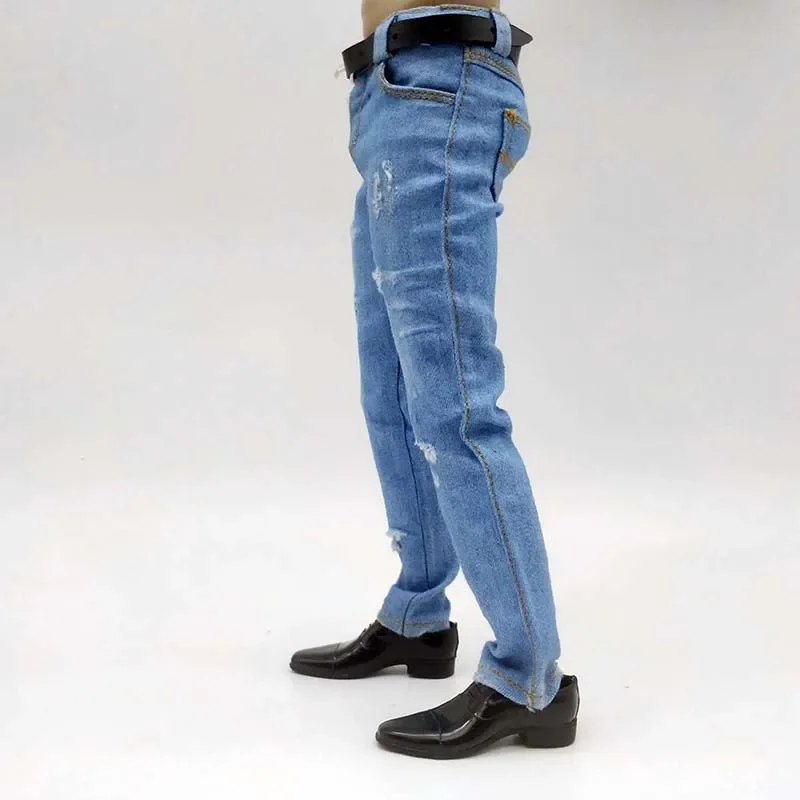 1/6 Scale Light Blue Ripped Jeans for Action Figures 5 1/6 Scale Light Blue Ripped Jeans for Action Figures - Image 5
