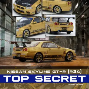 Nissan GT-R R34 Top Secret Diecast Model 1:64 5 S0fd6474b398e49568df09954277adf7fu