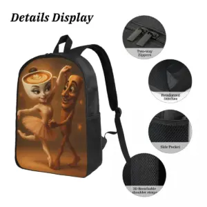 3-Piece Ballerina Backpack Set for School 8 S1066c9da98334786ae67d00379a70af1e