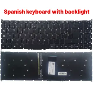 Black Keyboard for Acer Aspire Models A515 Series 12 S108b74bd49fe4d56b032b5de7740e63cl