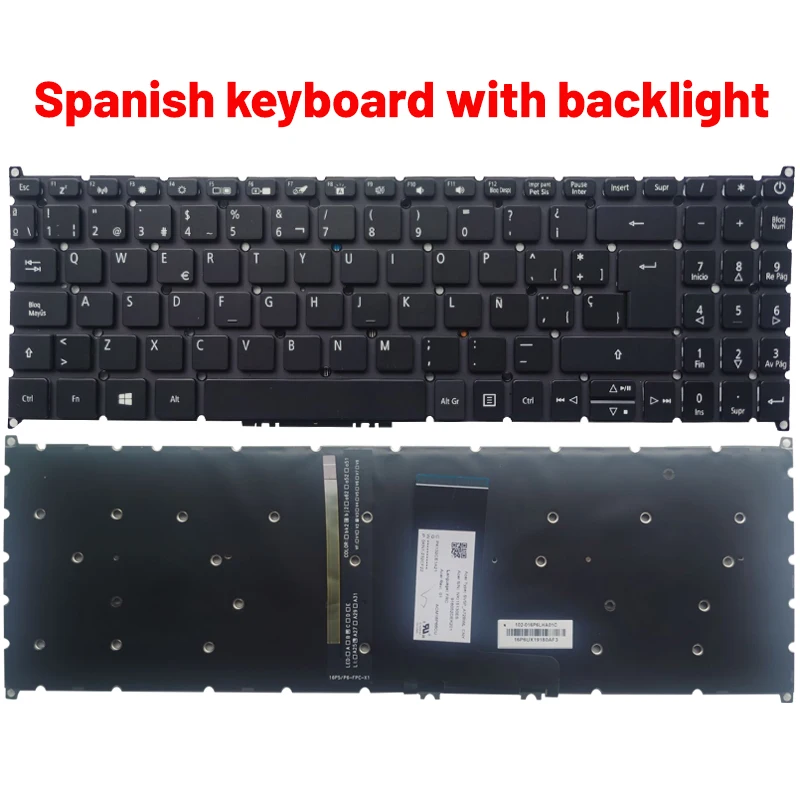 Black Keyboard for Acer Aspire Models A515 Series 2 Black Keyboard for Acer Aspire Models A515 Series - Image 2
