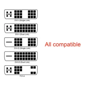 DVI Female to VGA Male Adapter 15-Pin Connector 7 S10a33d4d335c498d83539f89bcc91172g
