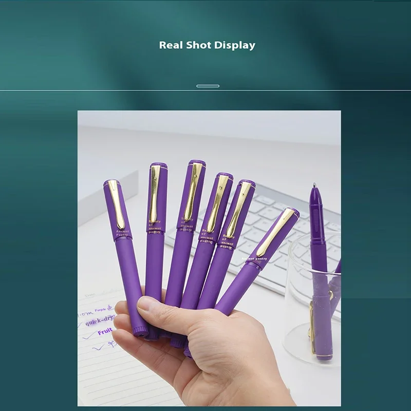 Vibrant Purple Matte Gel Pens - 1 to 5 Pack 2 Vibrant Purple Matte Gel Pens - 1 to 5 Pack - Image 2