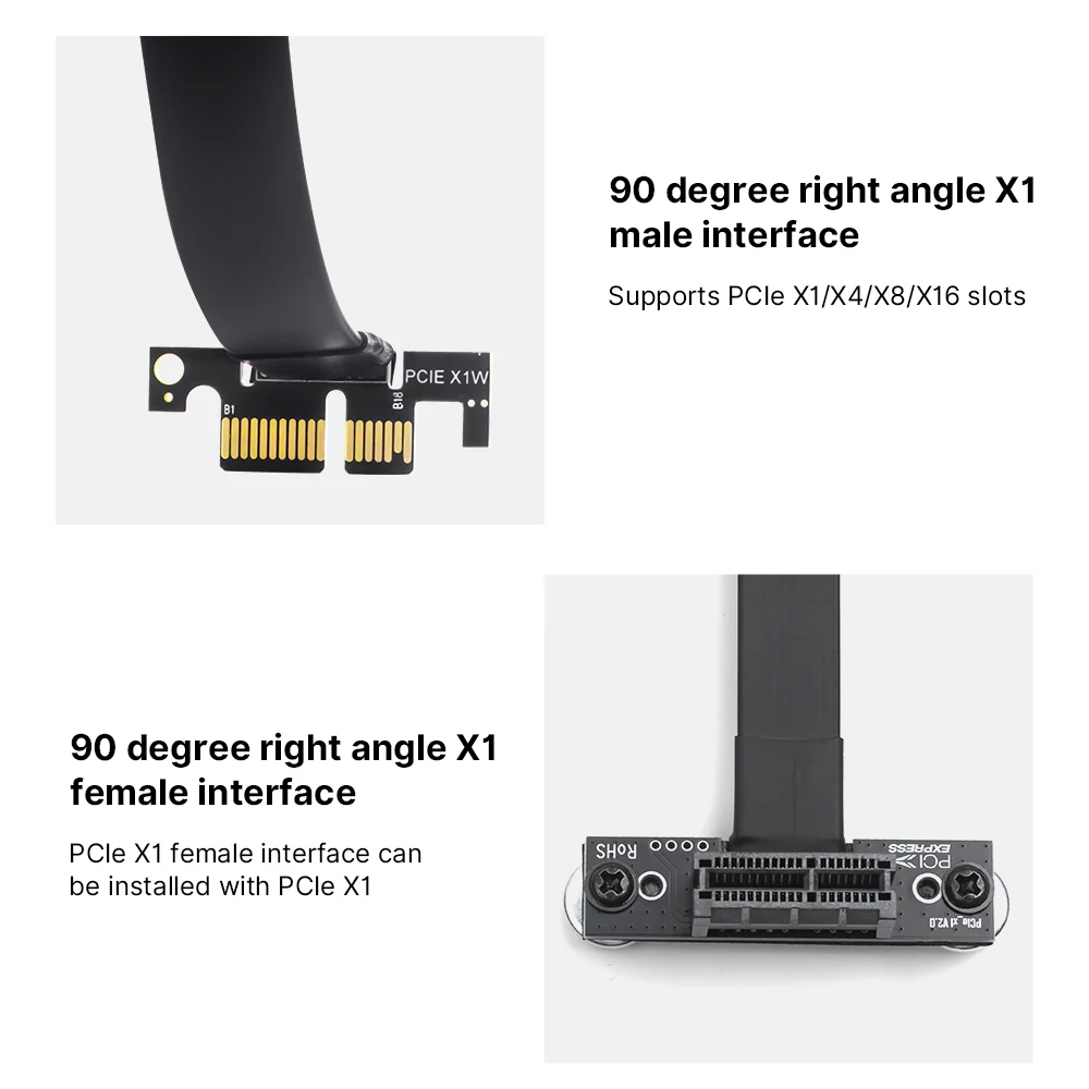PCI-E 1X to X1 Riser Cable 100mm 2 PCI-E 1X to X1 Riser Cable 100mm - Image 2